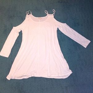 COPY - Women's cold shoulder white tunic